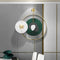 Green circular imported wall clock